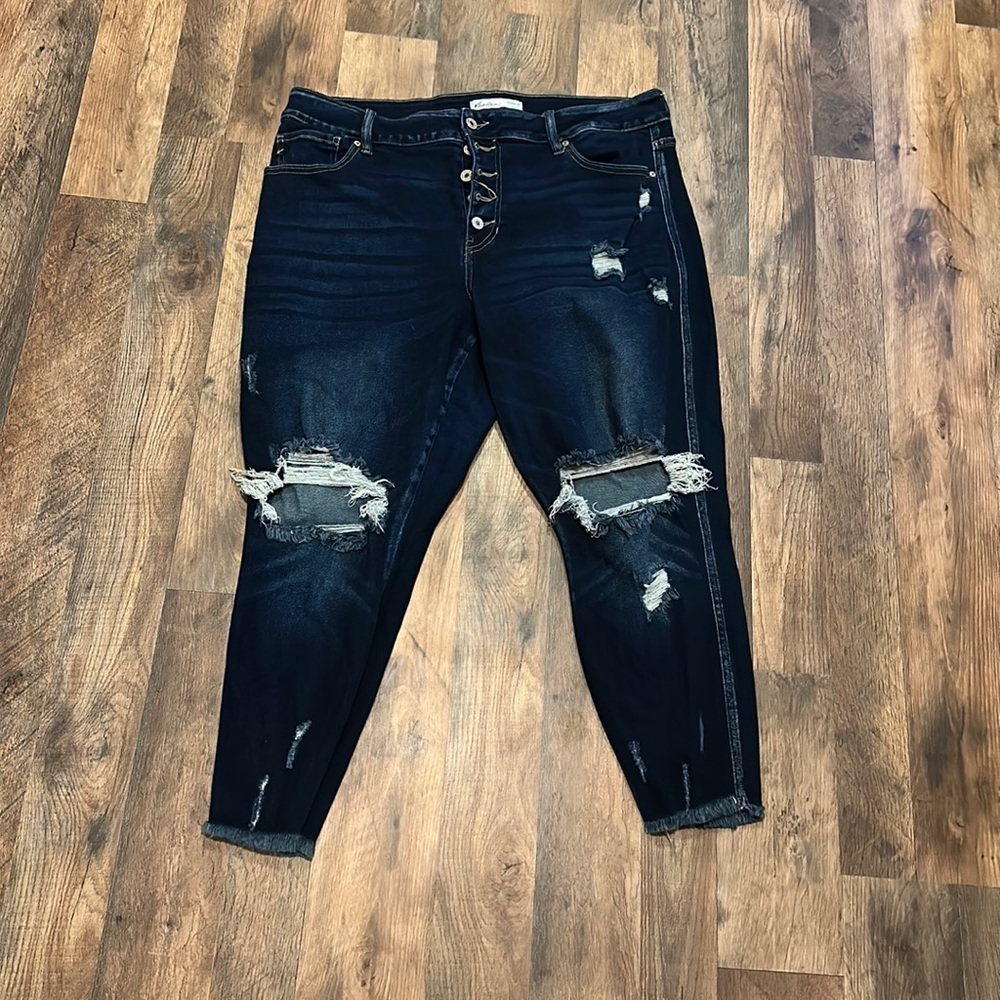 Kancan Distressed Skinny Jeans sz 18